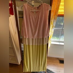 Boss Pink Pleated Dress
